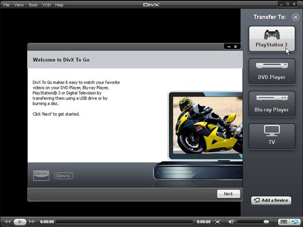 DivX overdragen